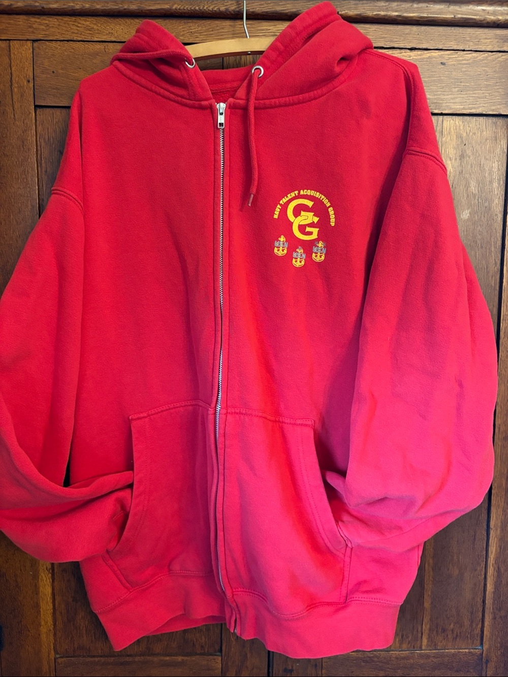 Full zip logo hooded sweatshirt